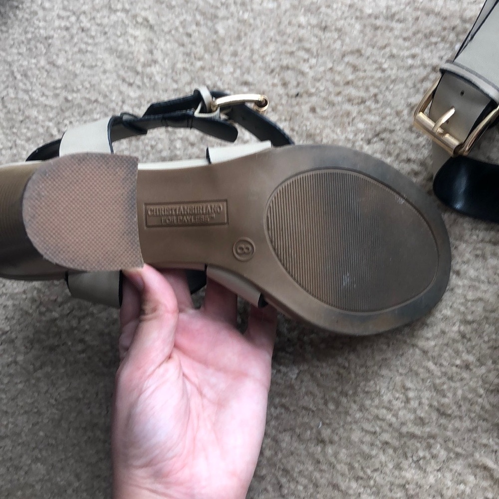Christian Siriano Tan Heeled Sandals - Picture 3 of 4